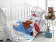 Σεντόνια Set Bebe (1 pc 120x180 1 pc 100x150 1pc 35x45) design Bear Pilot