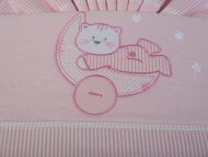 Σεντόνι φανέλα bebe set – 3 τεμ. με λάστιχο Γατάκι